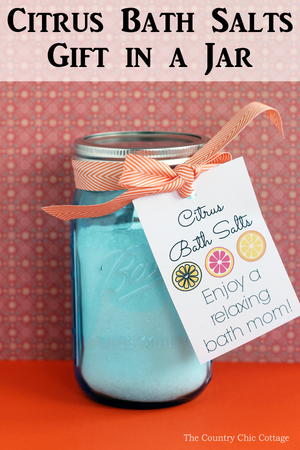 Citrus Bath Salts Gift in a Jar