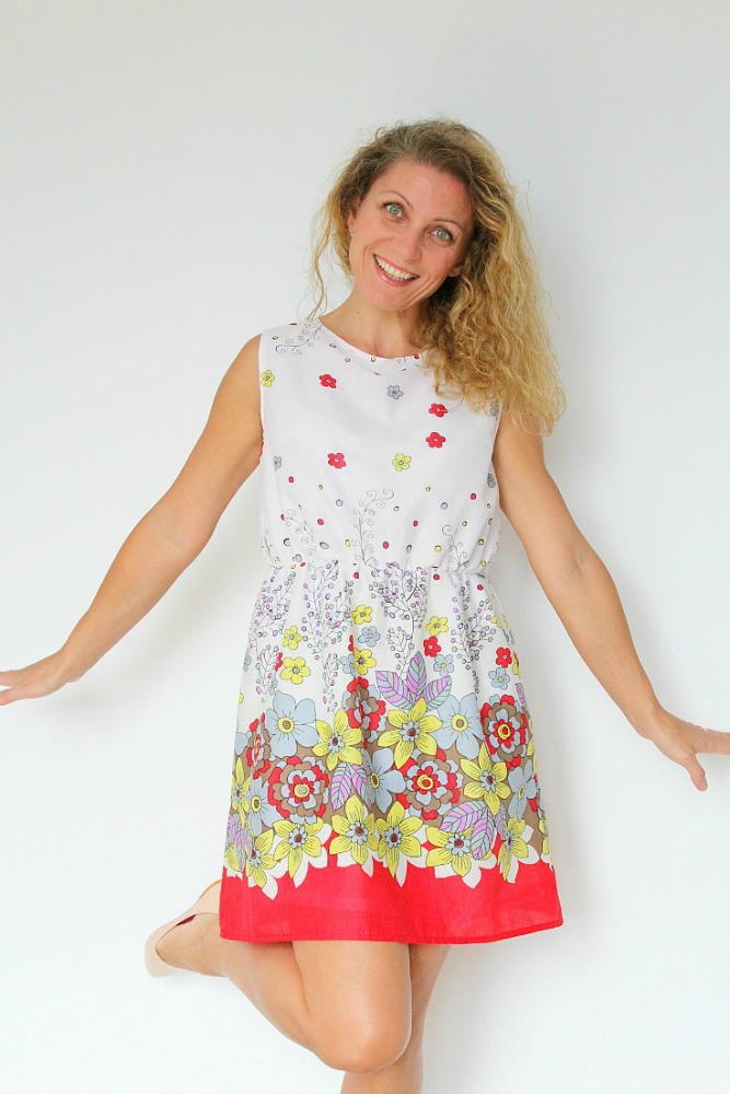 Gathered Waist Summer DIY Dress AllFreeSewingcom Lilly shift dress pattern