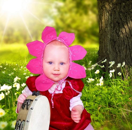 Baby Flower Bonnet