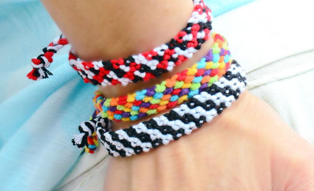 How to Make Friendship Bracelets with the Rag Rug Pattern