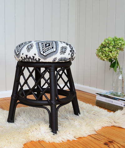 Crazy Easy Reupholstered Stool