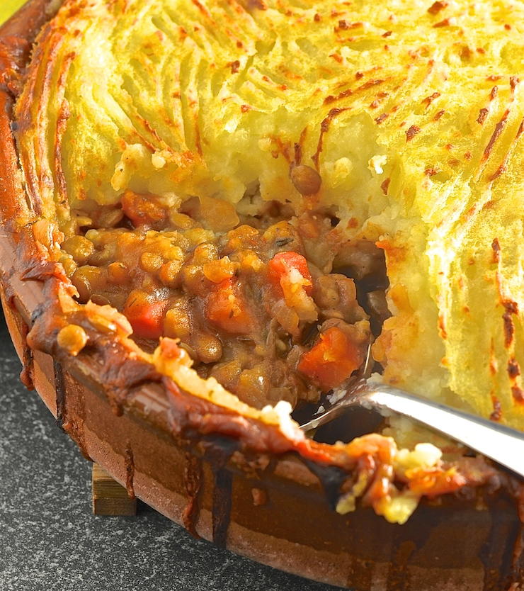 Old-Fashioned Lentil Shepherd's Pie  FaveHealthyRecipes.com