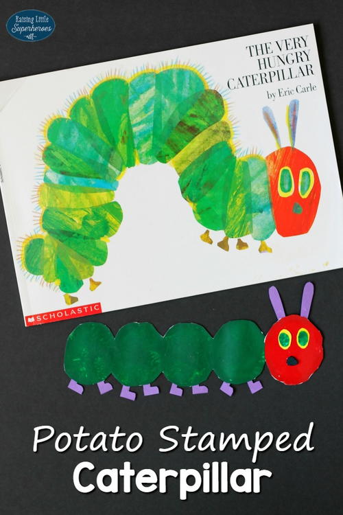 The Very Hungry Caterpillar Potato Stamped Craft