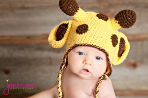 Giraffe Crochet Baby Hat Pattern