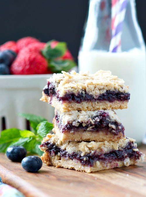 Mom's Shortcut Blueberry Muffin Bars