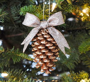 Gold Tipped Pinecone Ornament