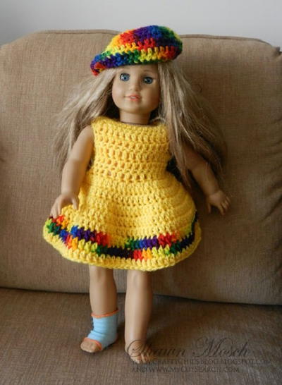 crochet doll dress pattern free Easy Red Heart Debutante This is a downloadable (non paper) pattern. Free Crochet Doll Pattern (Easy