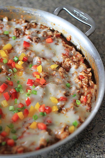 One Pan Unstuffed Bell Peppers