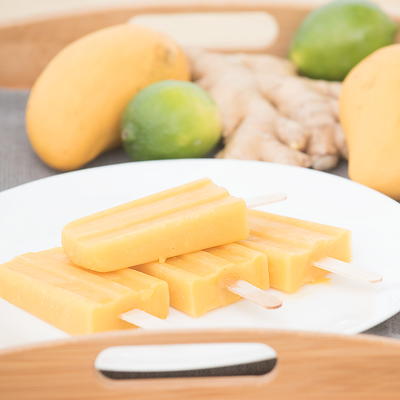 Honey Lime Mango Popsicles