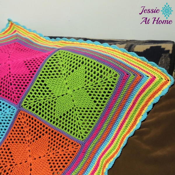 4-Points Star Crochet Blanket