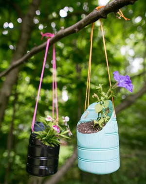 Plastic Bottle Hanging Planters