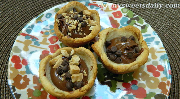 Smooth Nutella in Crunchy Cookie Cups