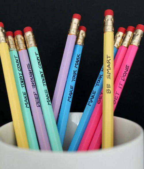 Painted Back-to-School Pencils