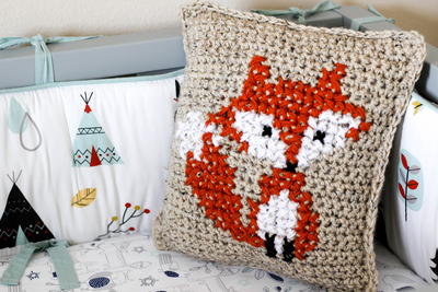 Basic Fox Cross Stitch Pillow