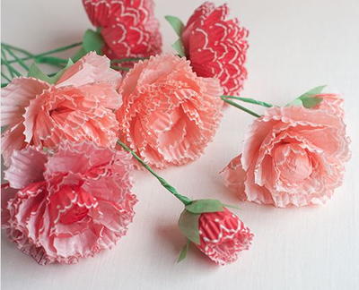 Pretty Paper Peonies from Cupcake Wrappers