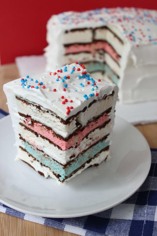 Patriotic Ice Cream Cake