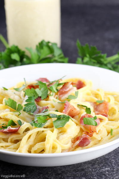 Fettuccine Alfredo with Bacon Recipe