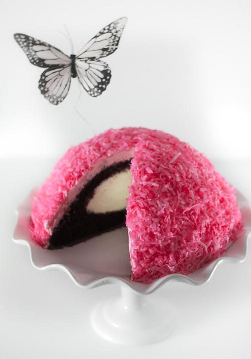 Pink Snowball Cake