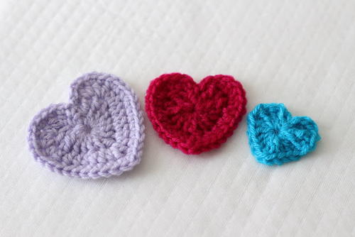 Easy Crochet Hearts in 3 Sizes | AllFreeCrochet.com