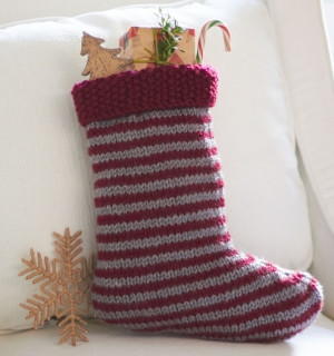 Simple Striped Stocking