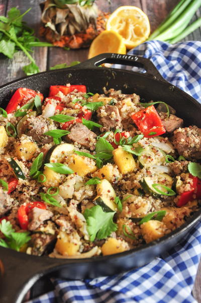 Pineapple Tuna Quinoa Skillet