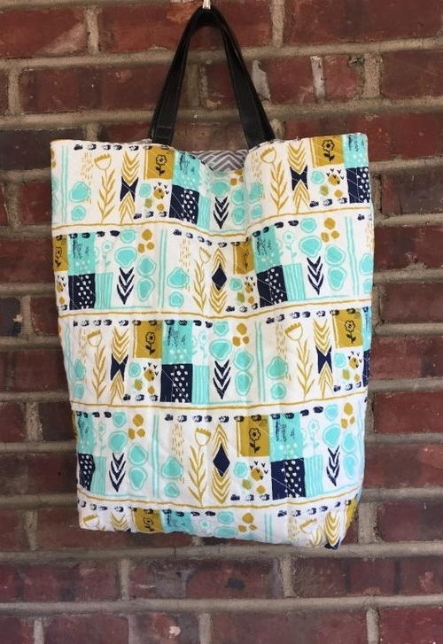 Large Quilted Tote Bag AllFreeSewingcom Sewing tote projects sew diy basket patterns spring easy she beginners tutorials
