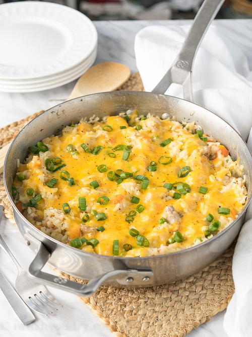 One Pan Pork and Rice Casserole