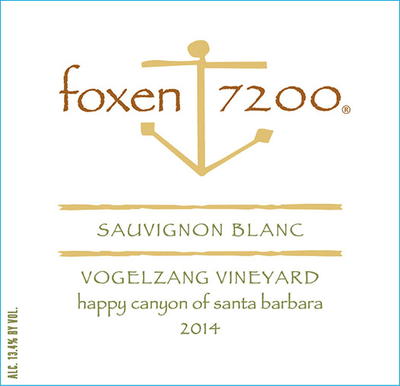 Foxen 7200 Vogelzang Vineyard Sauvignon Blanc 2014