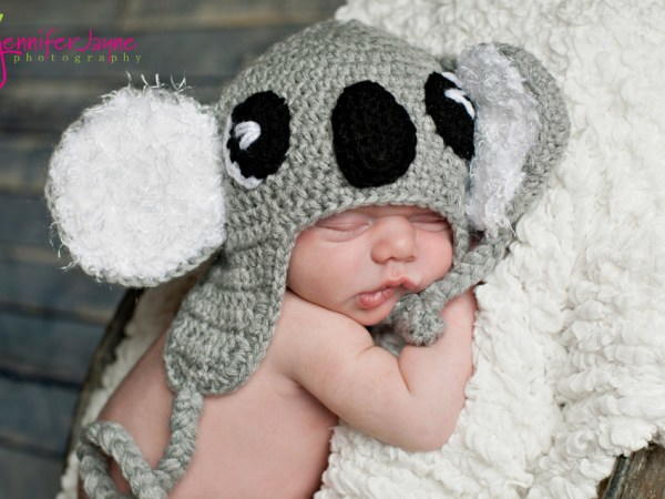 Koala Winter Hat  Animal Hat  Crocheted Hat  Crochet Hat  Baby Hat  Baby Hat  Toddler Hat  Kids Hat