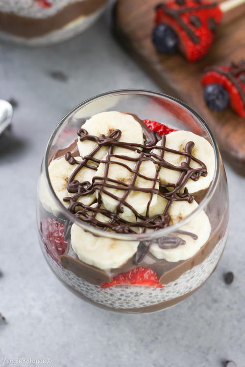 Chocolate Banana Chia Seed Pudding