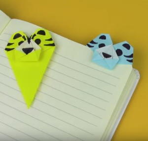 Origami Tiger Corner Bookmark Allfreepapercraftscom