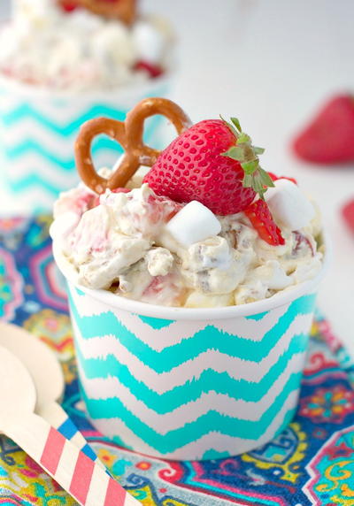 Strawberry Pretzel Fluff