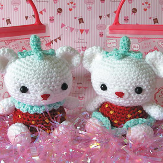 Strawberry Crochet Amigurumi Bears