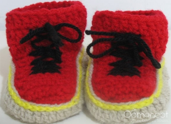 Dr Martens Crochet Baby Booties