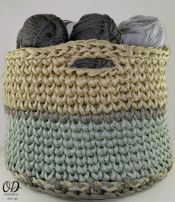 Crocheting Squared Crochet Basket Pattern