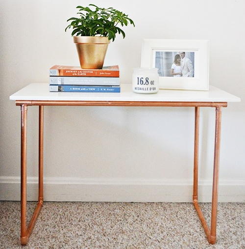 Marble and Copper DIY Side Table