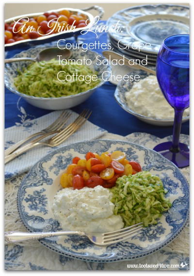 Courgettes with Grape Tomatoes and Cottage Cheese