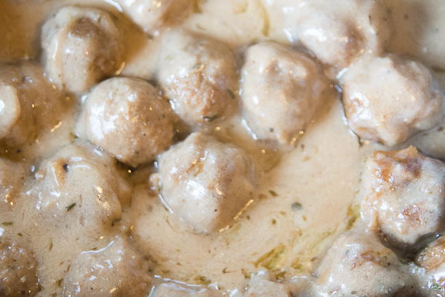 Easy Creamy Slow Cooker Meatballs | AllFreeSlowCookerRecipes.com