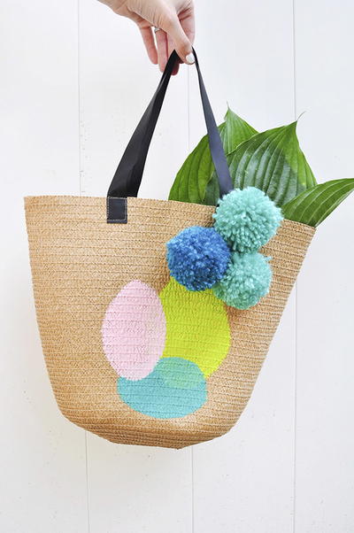 DIY Painted Circle Tote