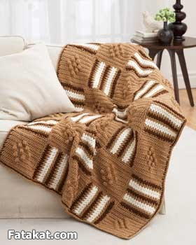 Geometric Tweed Blanket