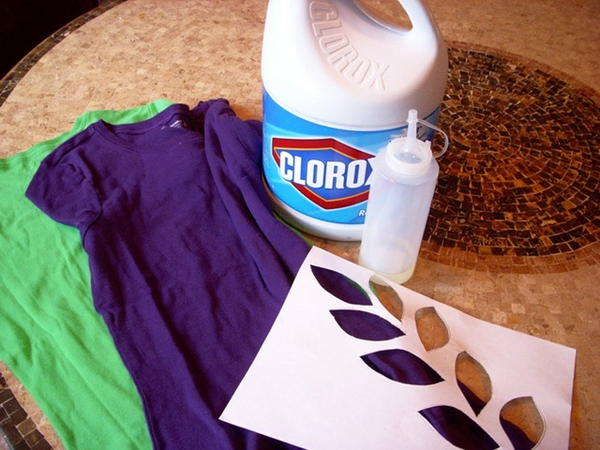 Bleach Stenciling T Shirt Project (Two Ways!)