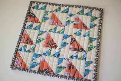 Colorful Bear Paw Quilt Block