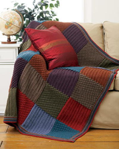 Checkered Knit Blanket