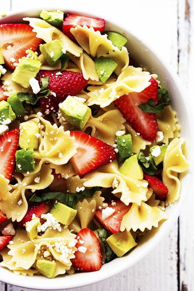 Strawberry Avocado Pasta Salad