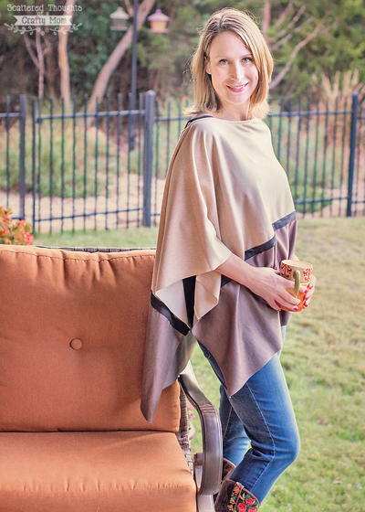 Asymmetrical Autumn Poncho