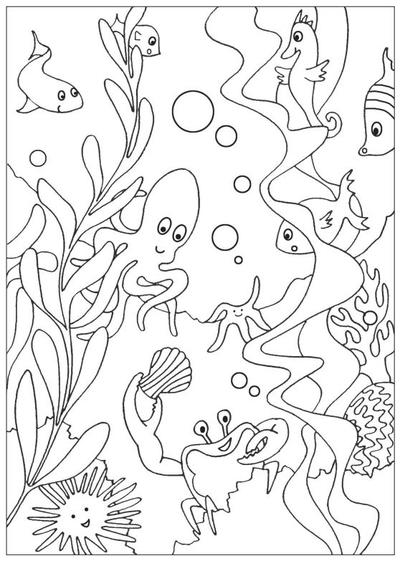 Under the Sea Free Coloring Pages | AllFreePaperCrafts.com