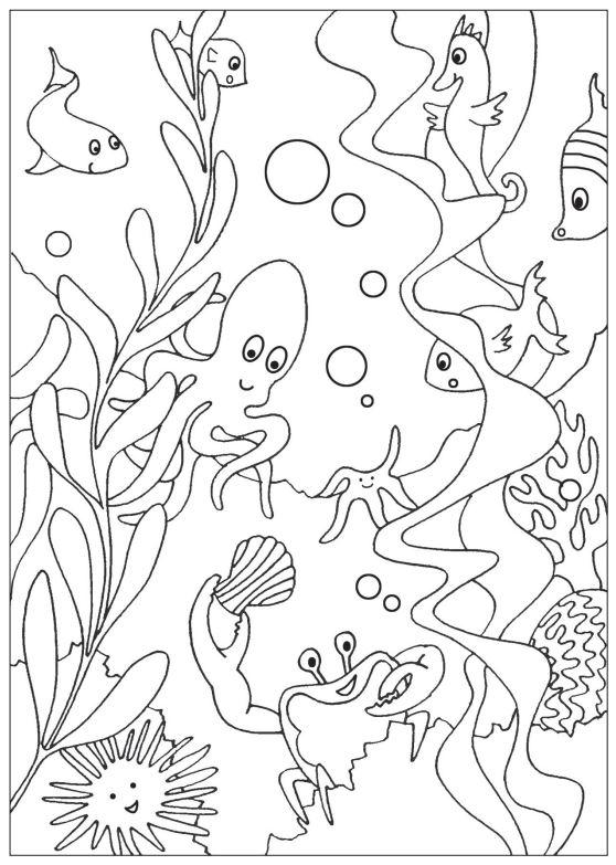Under the Sea Free Coloring Pages AllFreePaperCraftscom