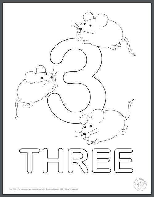Learning Numbers Coloring Pages for Kids