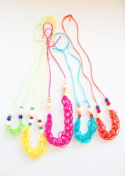 Kids Finger Knit Necklace