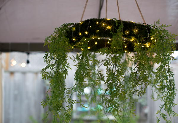 DIY Moss Chandelier